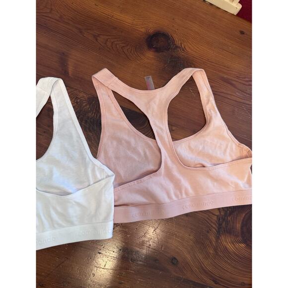 Commando White & Apricot Stretch Cotton Racerback Bralette Bundle Sz S NWT - Picture 14 of 14